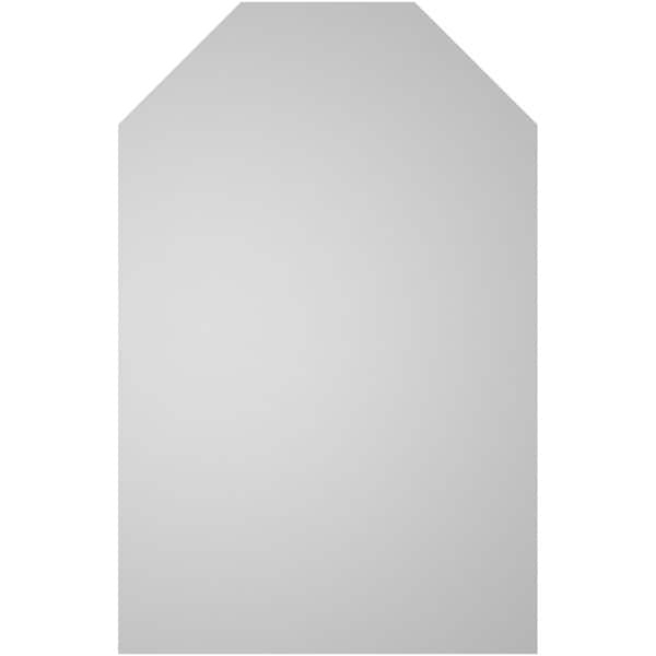 Ekena Millwork Octagonal Top Surface Mount PVC Gable Vent w/ 2"W x 1-1/2"P Brickmould Frame, 18"W x 28"H - GVPOT18X2802SN