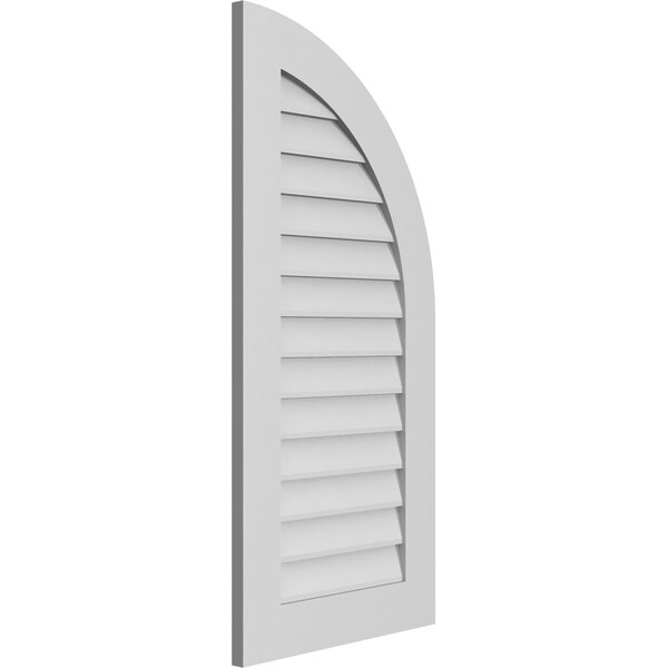 Ekena Millwork Quarter Round Top Right Surface Mount PVC Gable Vent w/ 3-1/2"W x 1"P Standard Frame, 20"W x 42"H - GVPQR20X4201SN