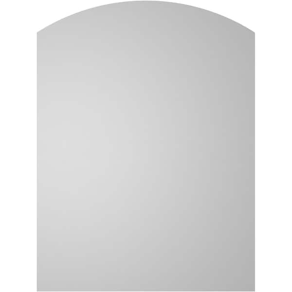 Ekena Millwork Arch Top Surface Mount PVC Gable Vent: Functional, w/ 2"W x 1-1/2"P Brickmould Frame, 30"W x 40"H - GVPAR30X4002SF