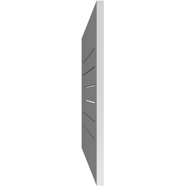 Ekena Millwork Vertical Surface Mount PVC Gable Vent: Functional, w/ 3-1/2"W x 1"P Standard Frame, 40"W x 26"H - GVPVE40X2601SF