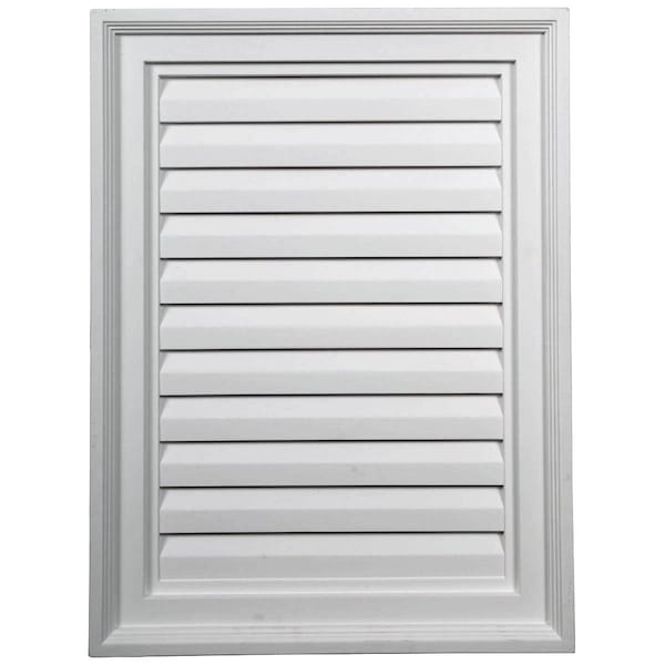 Ekena Millwork Vertical Urethane Gable Vent Louver, Non-Functional, 18"W x 19"H - GVVE18X19D