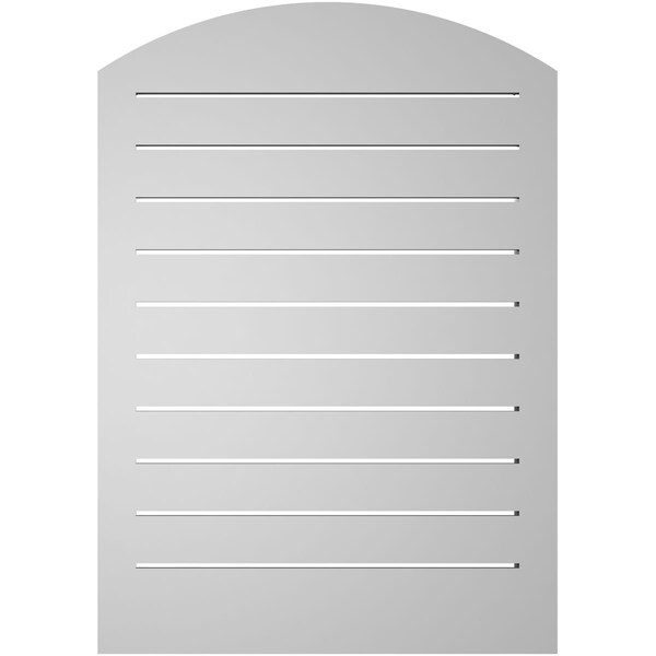 Ekena Millwork Arch Top Surface Mount PVC Gable Vent: Non-Functional, w/2"W x 1-1/2"P Brickmould Frame, 24"W x 32"H - GVPAR24X3202SN