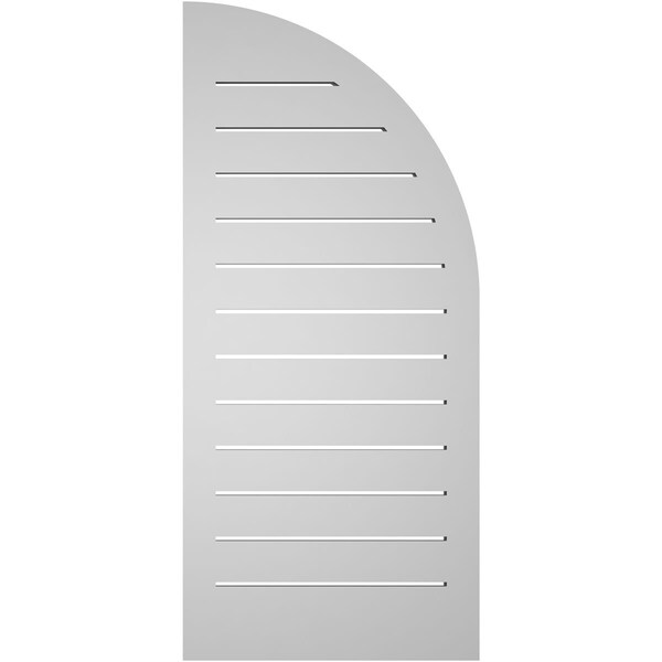 Ekena Millwork Quarter Round Top Left Surface Mount PVC Gable Vent w/ 2"W x 1-1/2"P Brickmould Frame, 18"W x 40"H - GVPQL18X4002SF