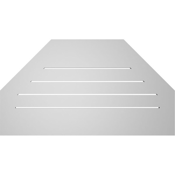 Ekena Millwork Octagonal Top Surface Mount PVC Gable Vent: Functional, w/ 3-1/2"W x 1"P Standard Frame, 40"W x 22"H - GVPOT40X2201SF