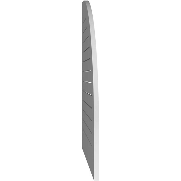 Ekena Millwork Quarter Round Top Left Surface Mount PVC Gable Vent w/ 3-1/2"W x 1"P Standard Frame, 32"W x 42"H - GVPQL32X4201SF