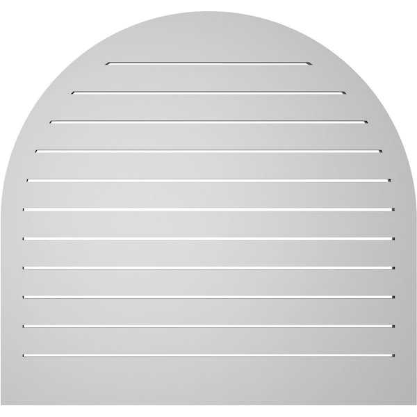 Ekena Millwork Round Top Surface Mount PVC Gable Vent: Functional, w/ 2"W x 2"P Brickmould Sill Frame, 38"W x 36"H - GVPRT38X3603SF