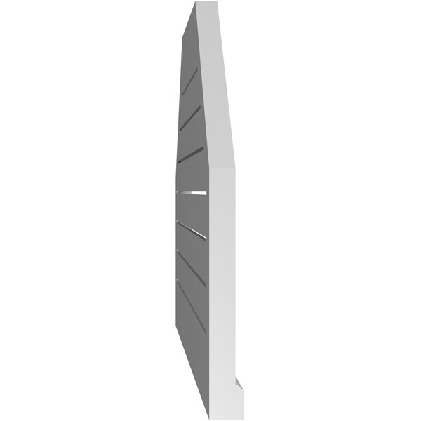 Ekena Millwork Octagonal Top Surface Mount PVC Gable Vent w/ 2"W x 2"P Brickmould Sill Frame, 40"W x 26"H - GVPOT40X2603SF