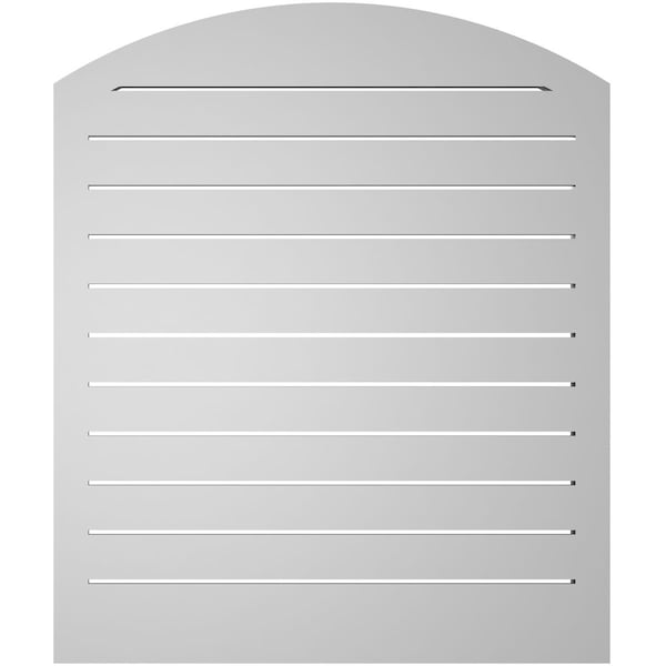 Ekena Millwork Arch Top Surface Mount PVC Gable Vent: Non-Functional, w/2"W x 1-1/2"P Brickmould Frame, 32"W x 36"H - GVPAR32X3602SN