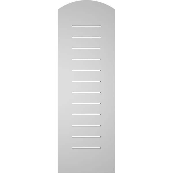 Ekena Millwork Arch Top Surface Mount PVC Gable Vent: Non-Functional, w/ 3-1/2"W x 1"P Standard Frame, 14"W x 40"H - GVPAR14X4001SN