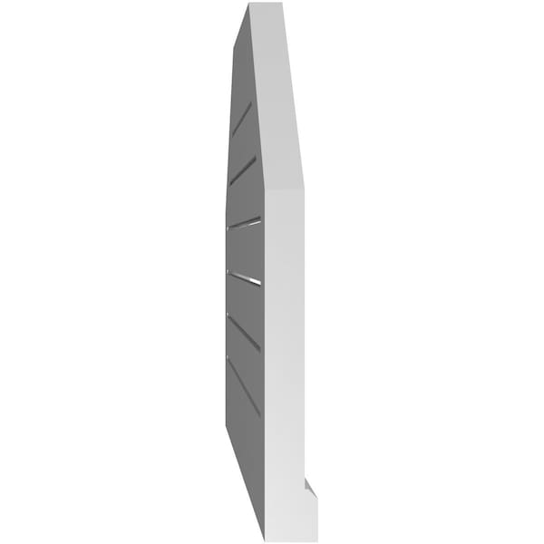 Ekena Millwork Octagonal Top Surface Mount PVC Gable Vent w/ 2"W x 2"P Brickmould Sill Frame, 30"W x 22"H - GVPOT30X2203SF