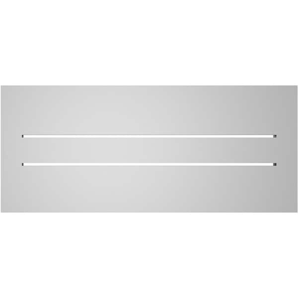 Ekena Millwork Vertical Surface Mount PVC Gable Vent: Functional, w/ 2"W x 1-1/2"P Brickmould Frame, 28"W x 12"H - GVPVE28X1202SF