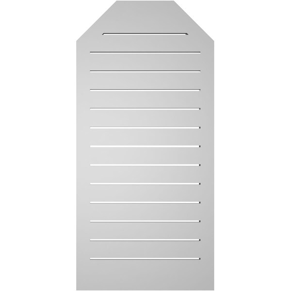 Ekena Millwork Octagonal Top Surface Mount PVC Gable Vent w/ 2"W x 2"P Brickmould Sill Frame, 20"W x 42"H - GVPOT20X4203SF