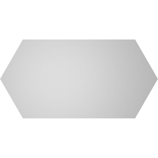 Ekena Millwork Half Round Surface Mount PVC Gable Vent w/ 3-1/2"W x 1"P Standard Frame, 38"W x 19"H - GVPHR38X1901SN