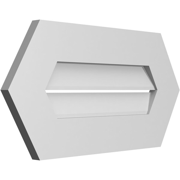 Ekena Millwork Half Round Surface Mount PVC Gable Vent: Functional, w/ 3-1/2"W x 1"P Standard Frame, 24"W x 12"H - GVPHR24X1201SF