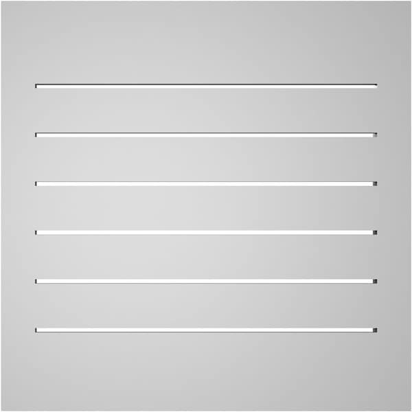 Ekena Millwork Vertical Surface Mount PVC Gable Vent: Functional, w/ 2"W x 2"P Brickmould Sill Frame, 24"W x 24"H - GVPVE24X2403SF