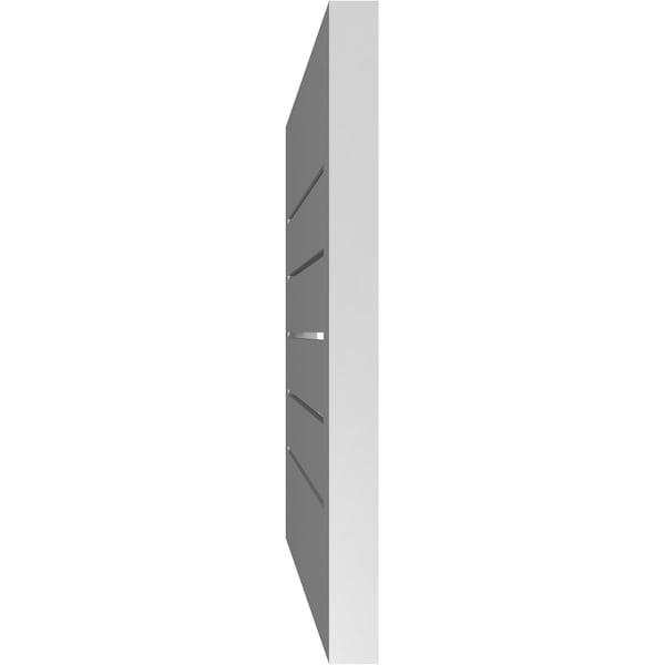 Ekena Millwork Vertical Surface Mount PVC Gable Vent: Functional, w/ 2"W x 1-1/2"P Brickmould Frame, 24"W x 20"H - GVPVE24X2002SF