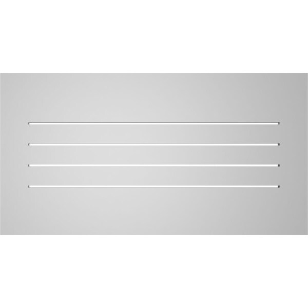 Ekena Millwork Vertical Surface Mount PVC Gable Vent: Functional, w/ 3-1/2"W x 1"P Standard Frame, 38"W x 20"H - GVPVE38X2001SF