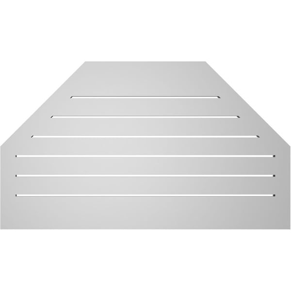 Ekena Millwork Octagonal Top Surface Mount PVC Gable Vent w/ 2"W x 2"P Brickmould Sill Frame, 38"W x 22"H - GVPOT38X2203SF