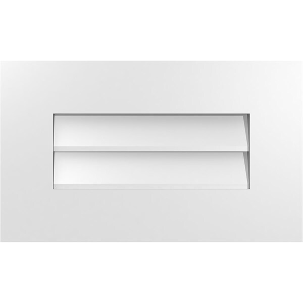 Ekena Millwork Vertical Surface Mount PVC Gable Vent: Non-Functional, w/ 3-1/2"W x 1"P Standard Frame, 20"W x 12"H - GVPVE20X1201SN