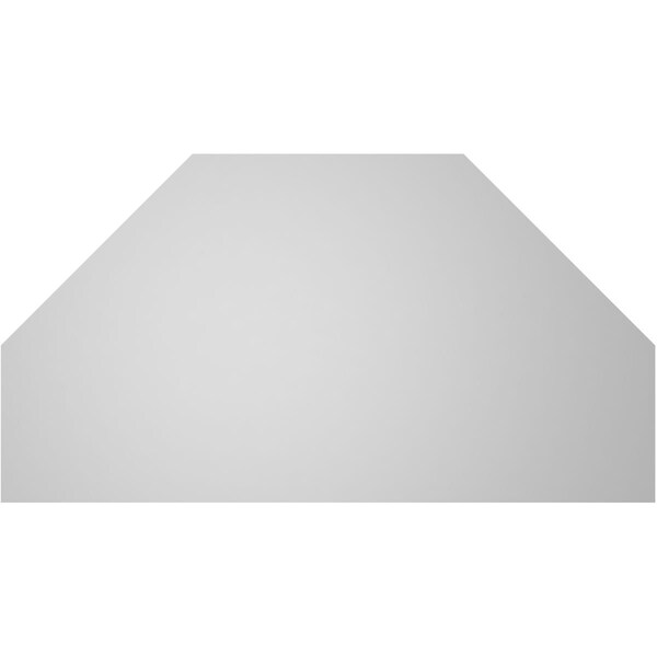 Ekena Millwork Octagonal Top Surface Mount PVC Gable Vent w/ 2"W x 1-1/2"P Brickmould Frame, 30"W x 16"H - GVPOT30X1602SN