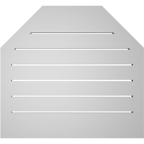 Ekena Millwork Octagonal Top Surface Mount PVC Gable Vent w/ 2"W x 2"P Brickmould Sill Frame, 26"W x 24"H - GVPOT26X2403SF