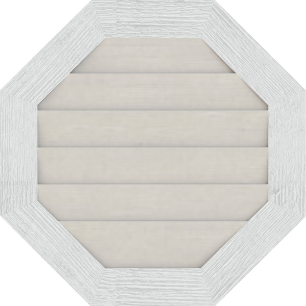 Ekena Millwork Octagonal Gable Vnt Non-Functional Western Red Cedar Gable Vnt w/Decorative Face Frame, 28"W x 28"H - GVWOC28X2802RDPWR