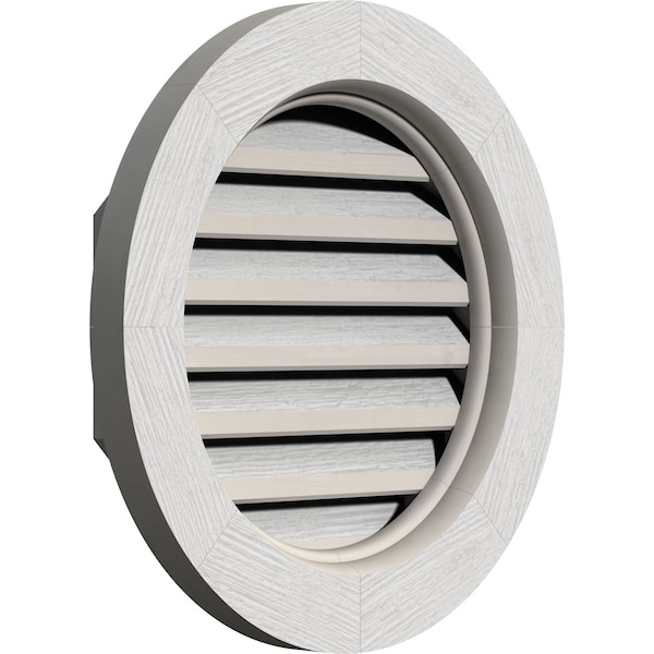 Ekena Millwork Round Gable Vent, Functional, Western Red Cedar Gable Vent w/ Brick Mould Face Frame, 16"W x 16"H - GVWRO16X1600RFPWR