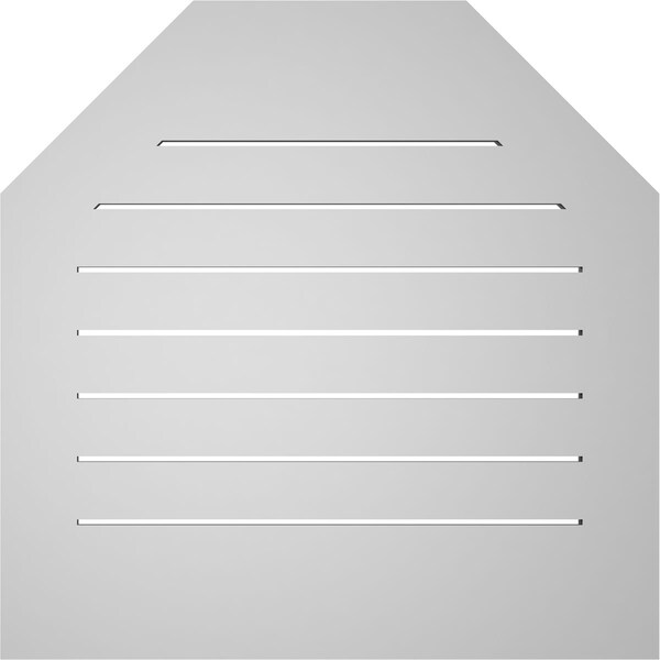 Ekena Millwork Octagonal Top Surface Mount PVC Gable Vent: Functional, w/ 3-1/2"W x 1"P Standard Frame, 30"W x 30"H - GVPOT30X3001SF