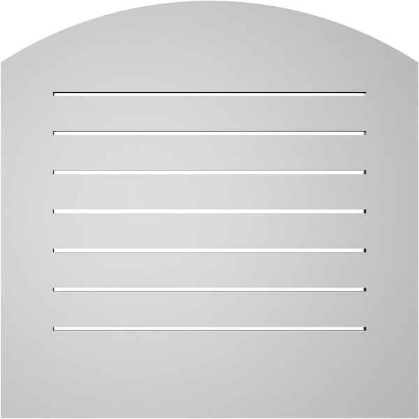 Ekena Millwork Arch Top Surface Mount PVC Gable Vent: Non-Functional, w/ 3-1/2"W x 1"P Standard Frame, 26"W x 42"H - GVPAR26X4201SN