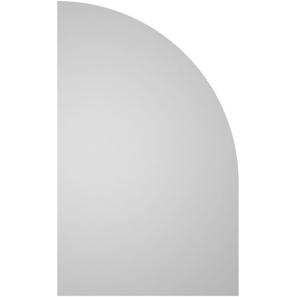 Ekena Millwork Quarter Round Top Left Surface Mount PVC Gable Vent w/ 2"W x 1-1/2"P Brickmould Frame, 16"W x 26"H - GVPQL16X2602SN