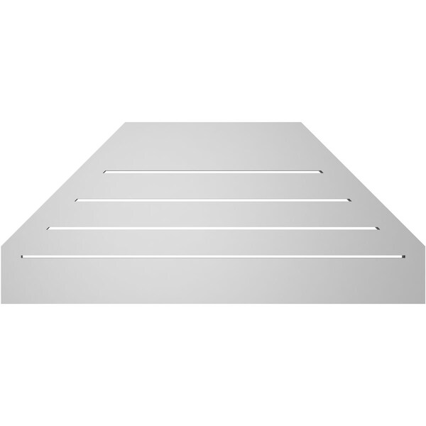 Ekena Millwork Octagonal Top Surface Mount PVC Gable Vent w/ 2"W x 2"P Brickmould Sill Frame, 42"W x 18"H - GVPOT42X1803SF