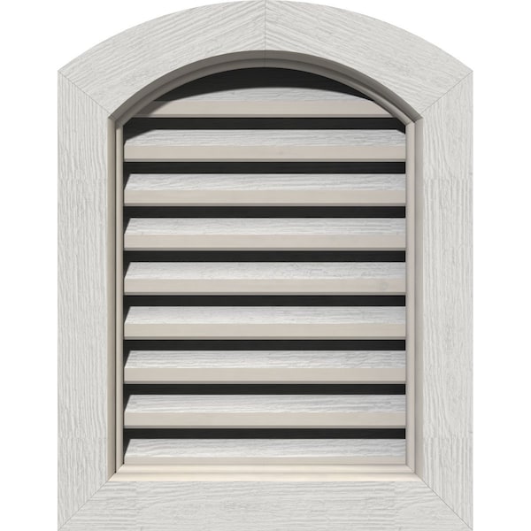 Ekena Millwork Arch Top Gable Vent, Functional, Western Red Cedar Gable Vent w/ Brick Mould Face Frame, 22"W x 30"H - GVWAR22X3000RFPWR