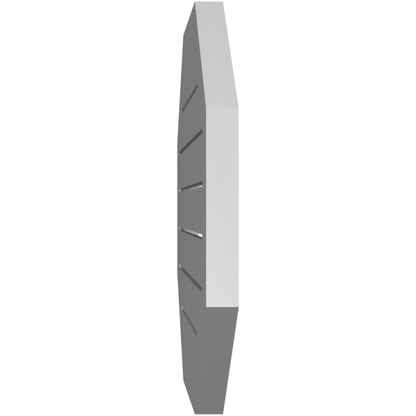 Ekena Millwork Octagonal Surface Mount PVC Gable Vent: Functional, w/ 2"W x 1-1/2"P Brickmould Frame, 22"W x 22"H - GVPOC22X2202SF