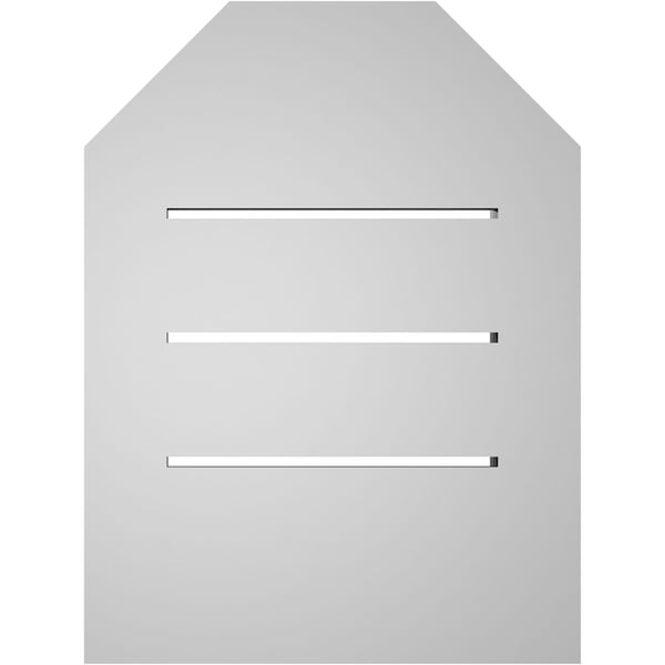 Ekena Millwork Octagonal Top Surface Mount PVC Gable Vent w/ 2"W x 1-1/2"P Brickmould Frame, 12"W x 16"H - GVPOT12X1602SF
