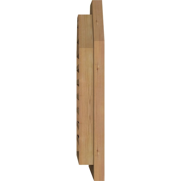 Ekena Millwork Octagonal Top Gable Vent Western Red Cedar Gable Vent w/Brick Mould Face Frame, 30"W x 30"H - GVWOT30X3000SFUWR