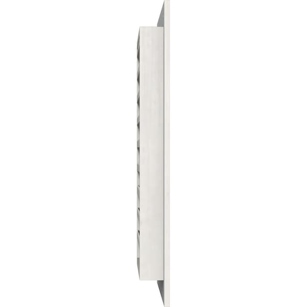 Ekena Millwork Vertical Gable Vent, Functional, Western Red Cedar Gable Vent w/1" x 4" Flat Trim Frame, 32"W x 34"H - GVWVE32X3401RFPWR