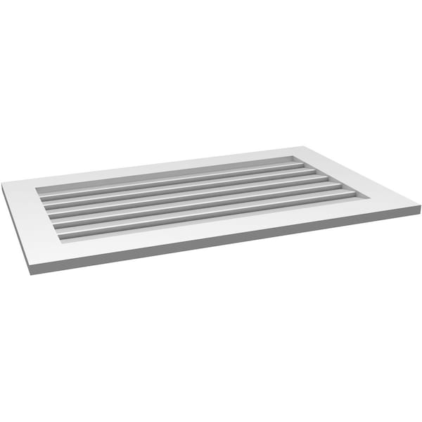 Ekena Millwork Vertical Surface Mount PVC Gable Vent: Functional, w/ 3-1/2"W x 1"P Standard Frame, 40"W x 24"H - GVPVE40X2401SF