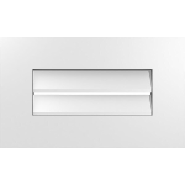 Ekena Millwork Vertical Surface Mount PVC Gable Vent: Functional, w/ 3-1/2"W x 1"P Standard Frame, 20"W x 12"H - GVPVE20X1201SF