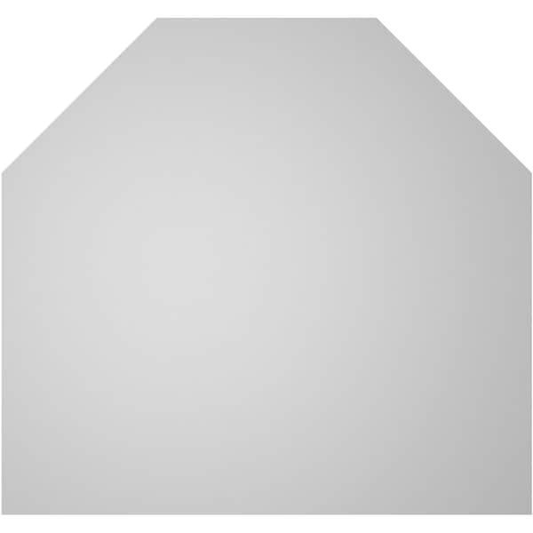 Ekena Millwork Octagonal Top Surface Mount PVC Gable Vent w/ 2"W x 1-1/2"P Brickmould Frame, 32"W x 30"H - GVPOT32X3002SN