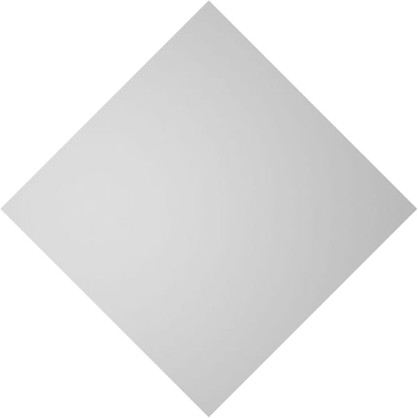 Ekena Millwork Diamond Surface Mount PVC Gable Vent: Functional, w/ 3-1/2"W x 1"P Standard Frame, 42"W x 42"H - GVPDI42X4201SF