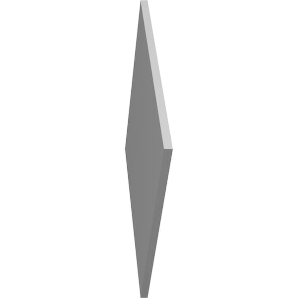 Ekena Millwork Diamond Surface Mount PVC Gable Vent: Functional, w/ 3-1/2"W x 1"P Standard Frame, 42"W x 42"H - GVPDI42X4201SF