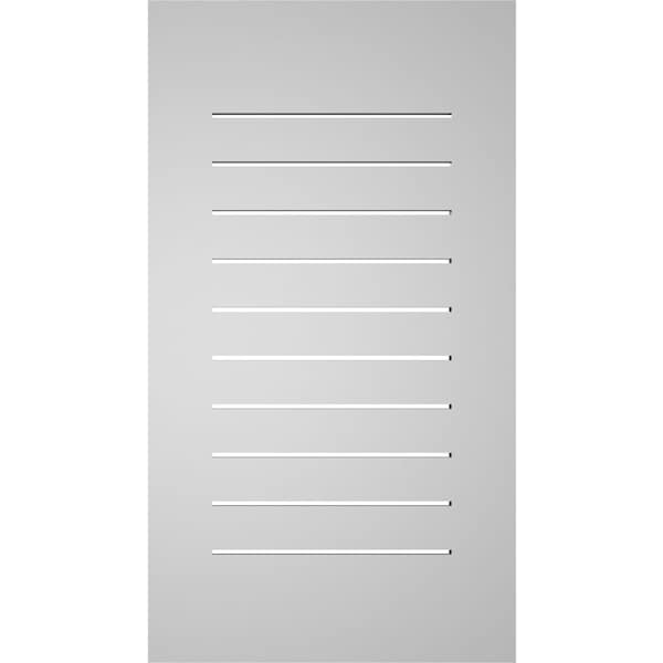 Ekena Millwork Vertical Surface Mount PVC Gable Vent: Functional, w/ 3-1/2"W x 1"P Standard Frame, 20"W x 36"H - GVPVE20X3601SF