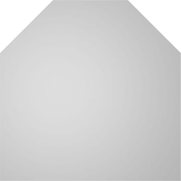 Ekena Millwork Octagonal Top Surface Mount PVC Gable Vent w/ 3-1/2"W x 1"P Standard Frame, 34"W x 34"H - GVPOT34X3401SN