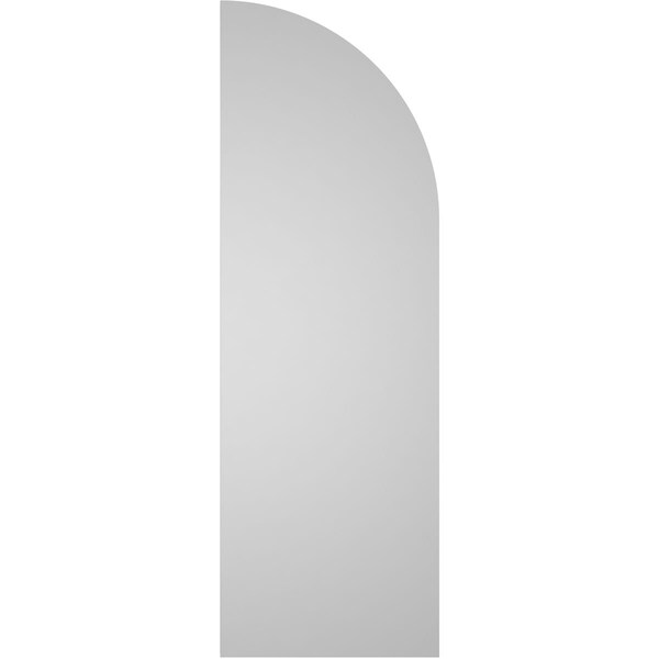 Ekena Millwork Quarter Round Top Left Surface Mount PVC Gable Vent w/ 2"W x 1-1/2"P Brickmould Frame, 12"W x 36"H - GVPQL12X3602SN