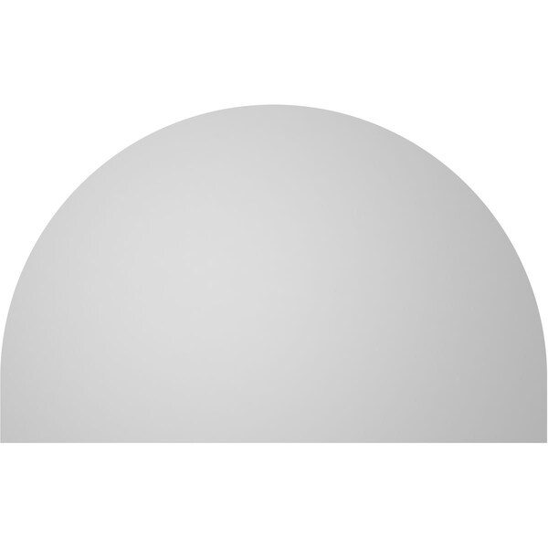 Ekena Millwork Round Top Surface Mount PVC Gable Vent w/ 2"W x 2"P Brickmould Sill Frame, 42"W x 26"H - GVPRT42X2603SN