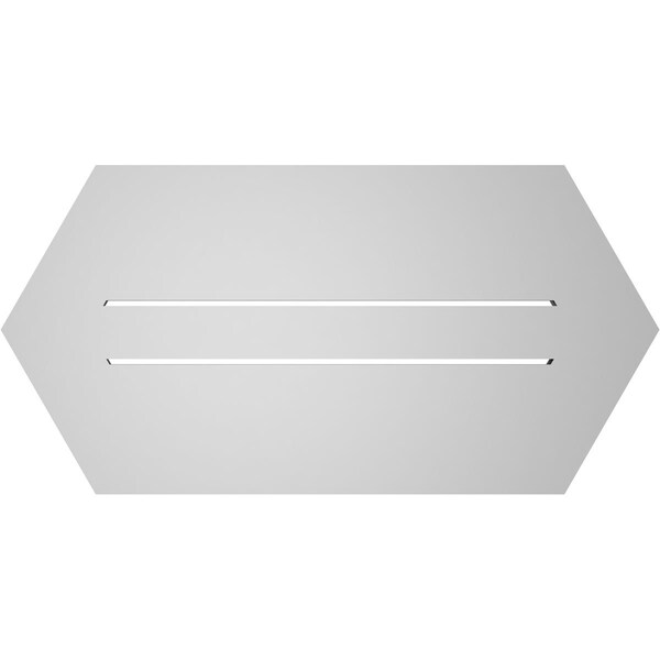 Ekena Millwork Half Round Surface Mount PVC Gable Vent: Functional, w/ 3-1/2"W x 1"P Standard Frame, 30"W x 15"H - GVPHR30X1501SF