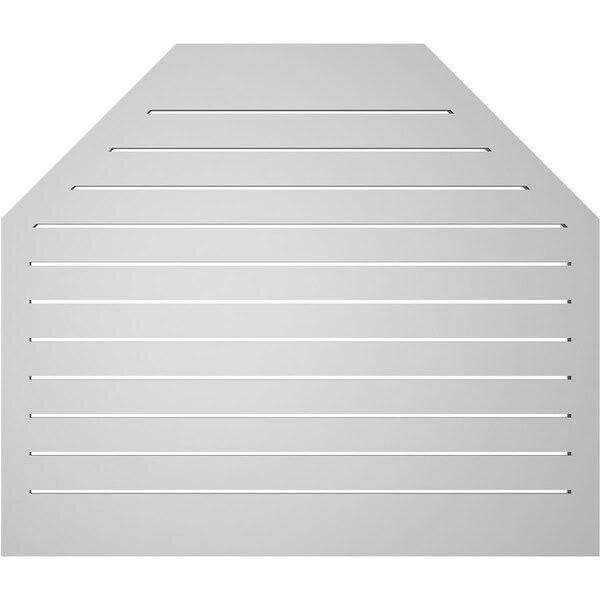 Ekena Millwork Octagonal Top Surface Mount PVC Gable Vent w/ 2"W x 1-1/2"P Brickmould Frame, 42"W x 36"H - GVPOT42X3602SF