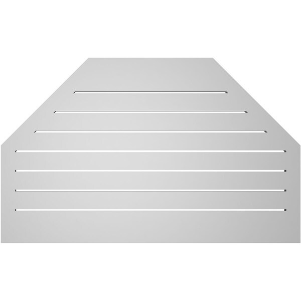 Ekena Millwork Octagonal Top Surface Mount PVC Gable Vent w/ 2"W x 1-1/2"P Brickmould Frame, 42"W x 26"H - GVPOT42X2602SF