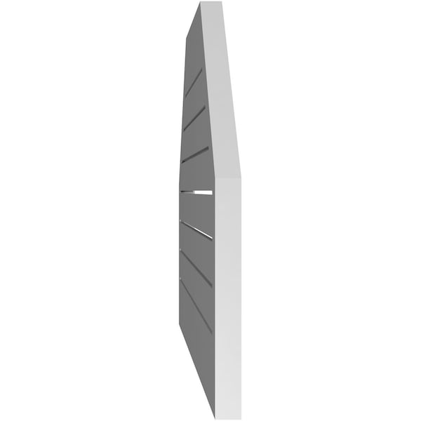 Ekena Millwork Octagonal Top Surface Mount PVC Gable Vent w/ 2"W x 1-1/2"P Brickmould Frame, 42"W x 26"H - GVPOT42X2602SF