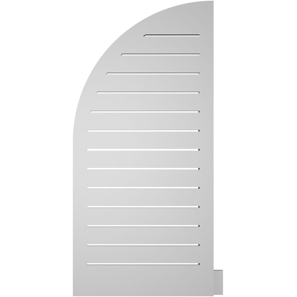 Ekena Millwork Quarter Round Top Right Surface Mount PVC Gable Vent w/ 2"W x 2"P Brickmould Sill Frame, 20"W x 42"H - GVPQR20X4203SF